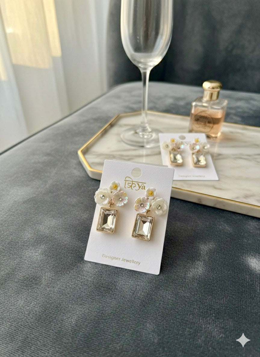 Ivory Bloom Luxury Earrings