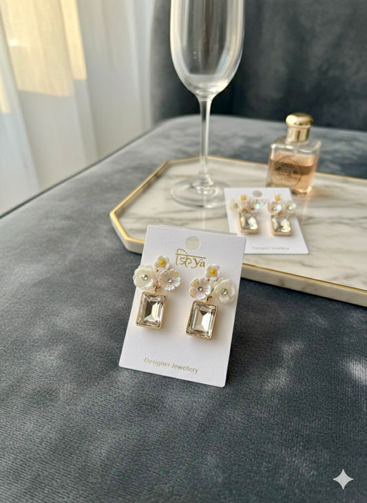 Ivory Bloom Luxury Earrings
