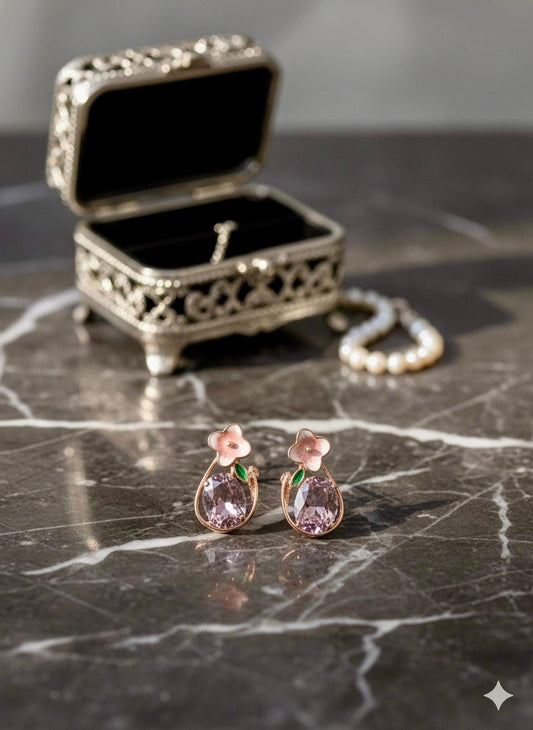 Shine-N-Glitz Floral Fantasy Dreamy Earrings