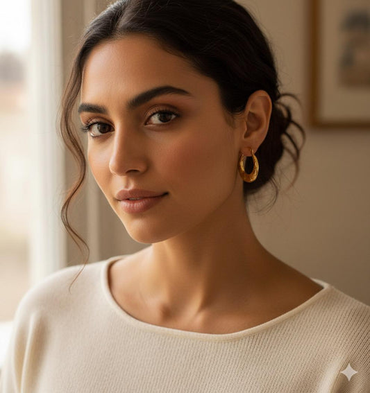 Egyi Gold Hoop Earrings Antitarnish