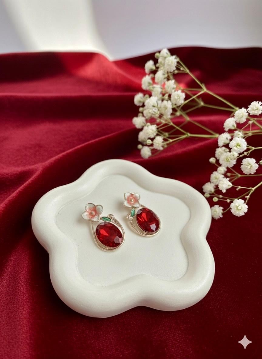 Shine-N-Glitz Floral Fantasy Dreamy Earrings