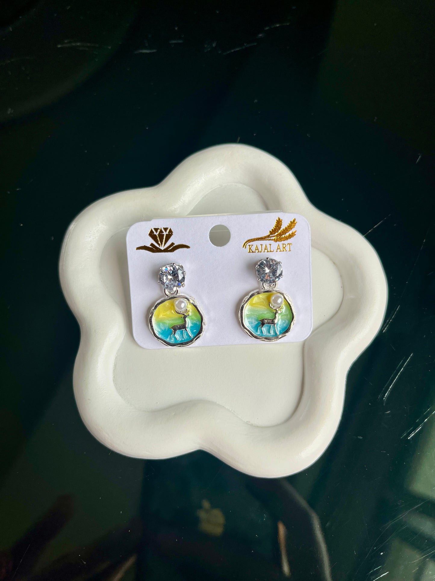 "Enchanted Meadow" Resin Drop Earrings