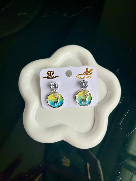 "Enchanted Meadow" Resin Drop Earrings