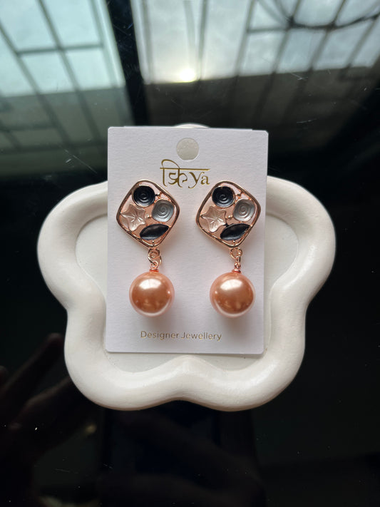 Pastel black and grey dangles