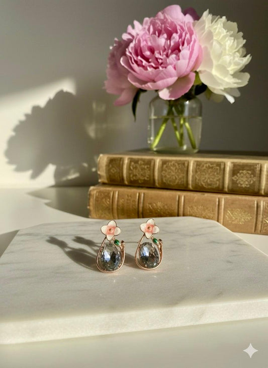 Shine-N-Glitz Floral Fantasy Dreamy Earrings