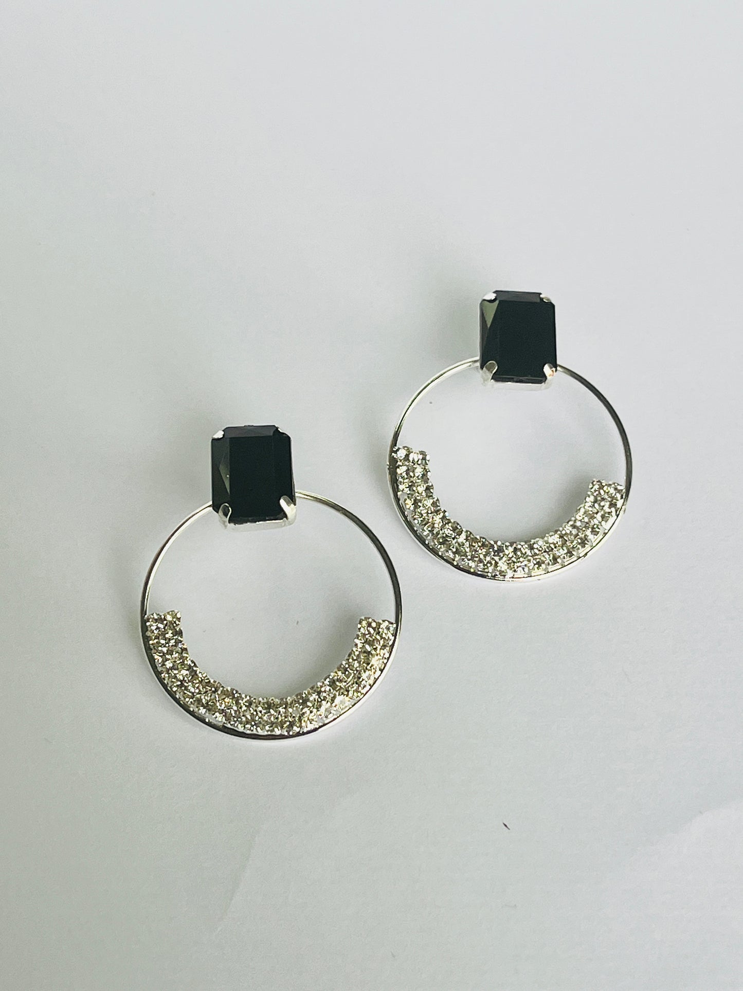 Shiny Silver Rood Hoop Earrings