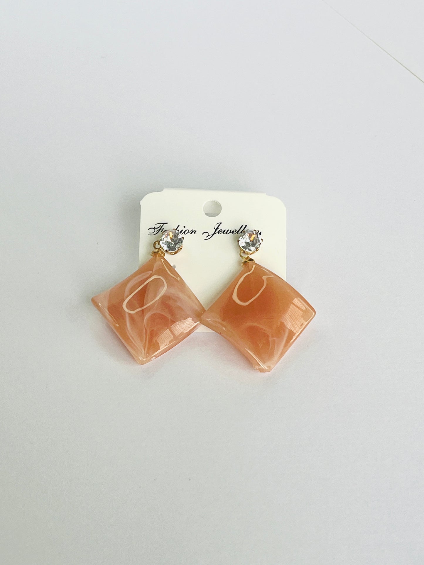 AD Acrylic Brown Earrings