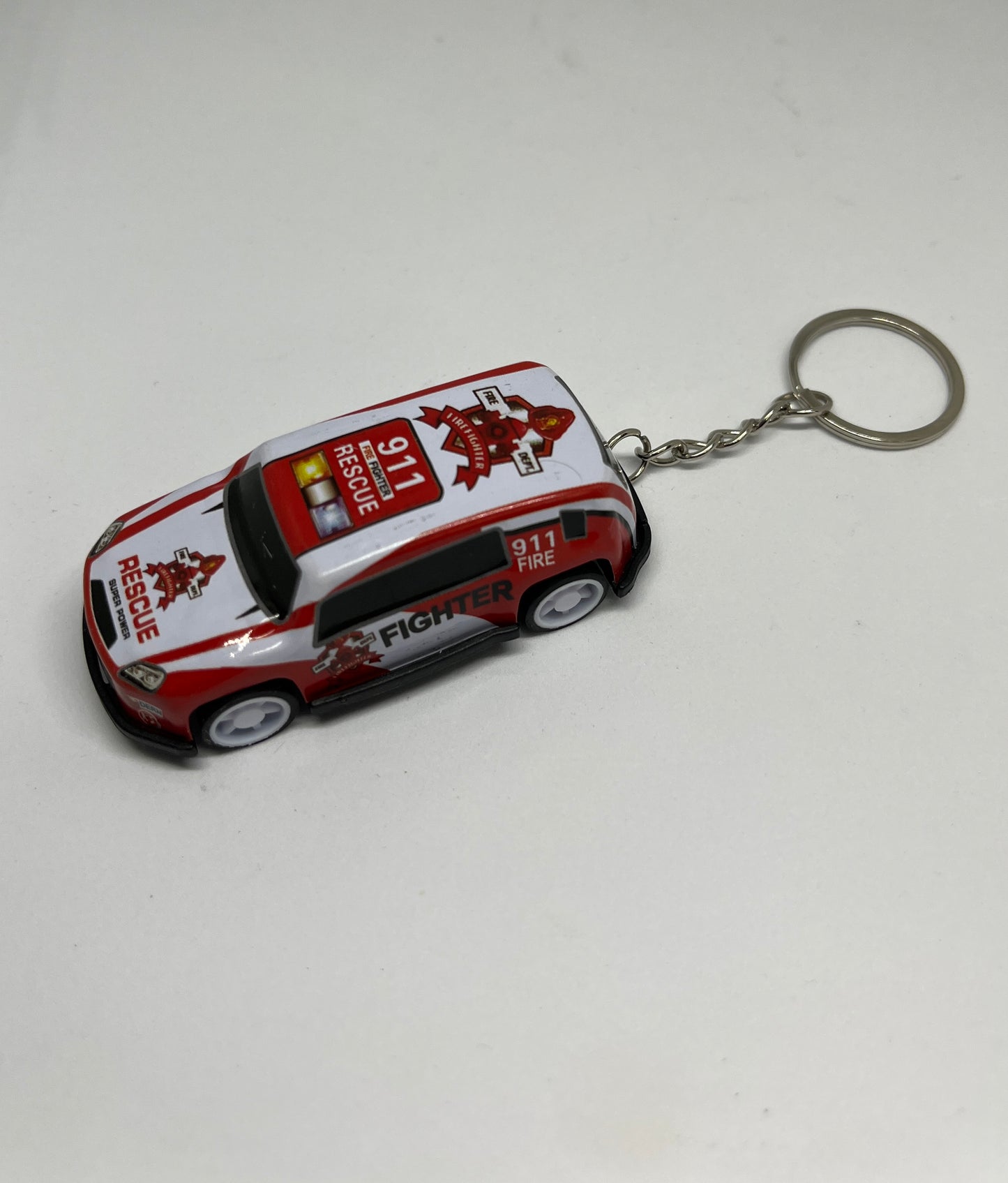 911 Fire car Keychain