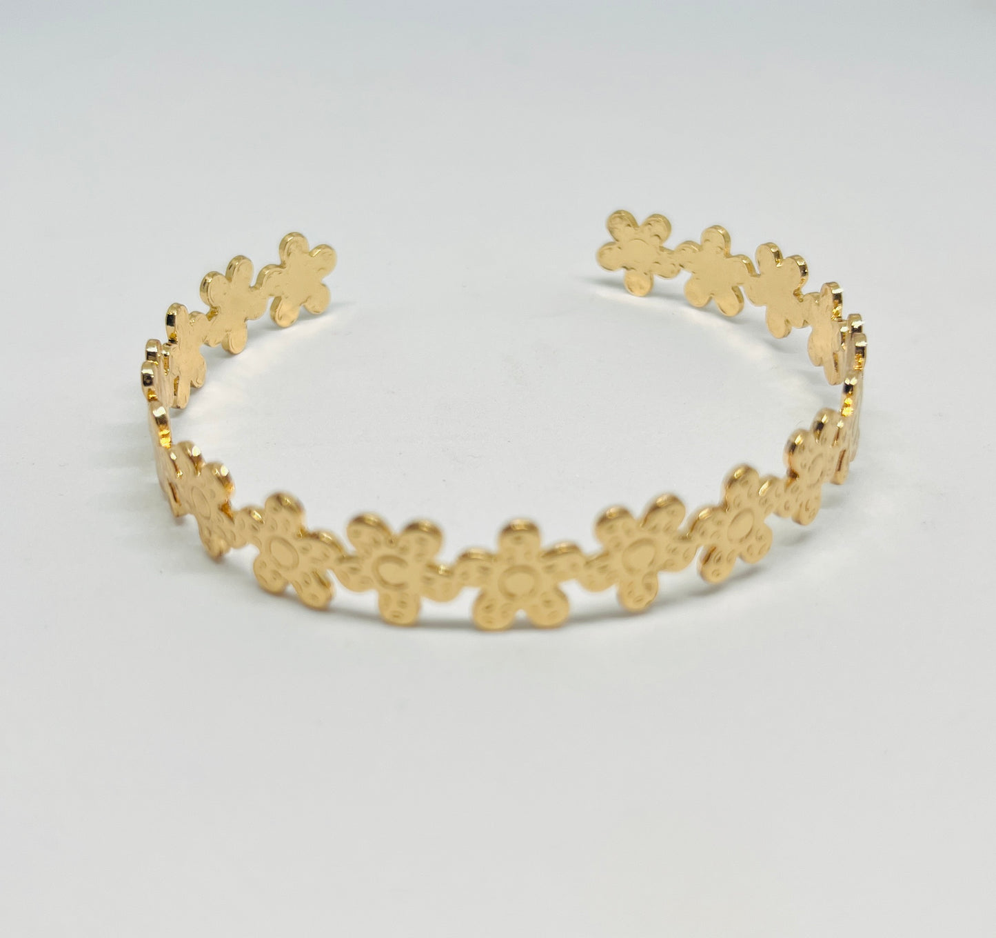 Floral Embossed Adjustable Bracelet