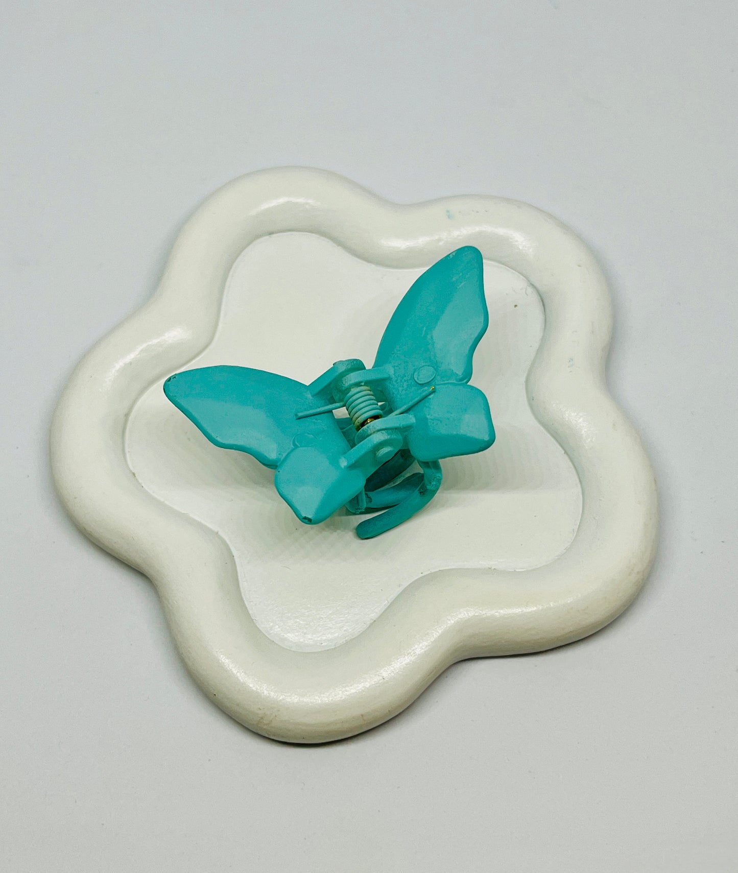 Teal colour Matte Hairclip