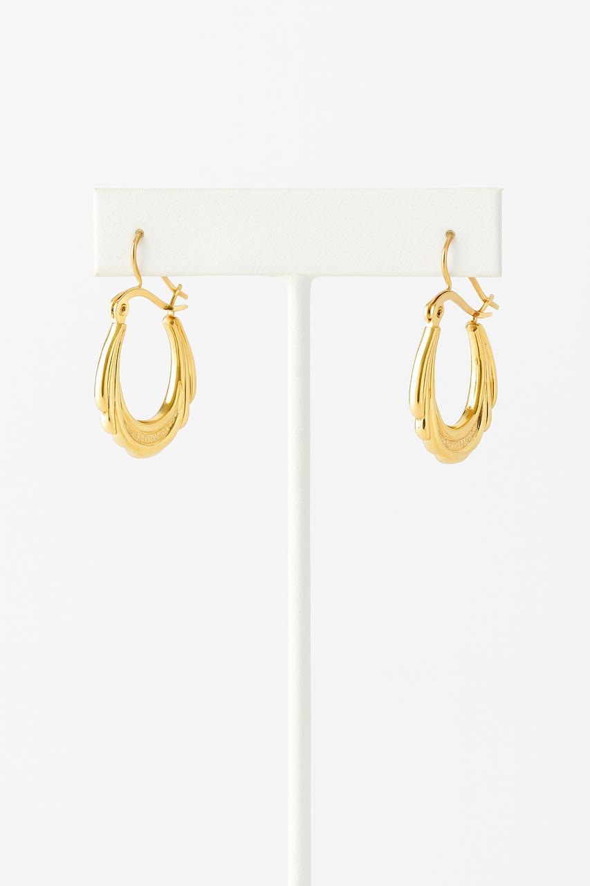 Eda Gold Hoop Earrings - Anti Tarnish