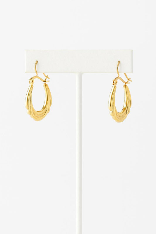 Eda Gold Hoop Earrings - Anti Tarnish