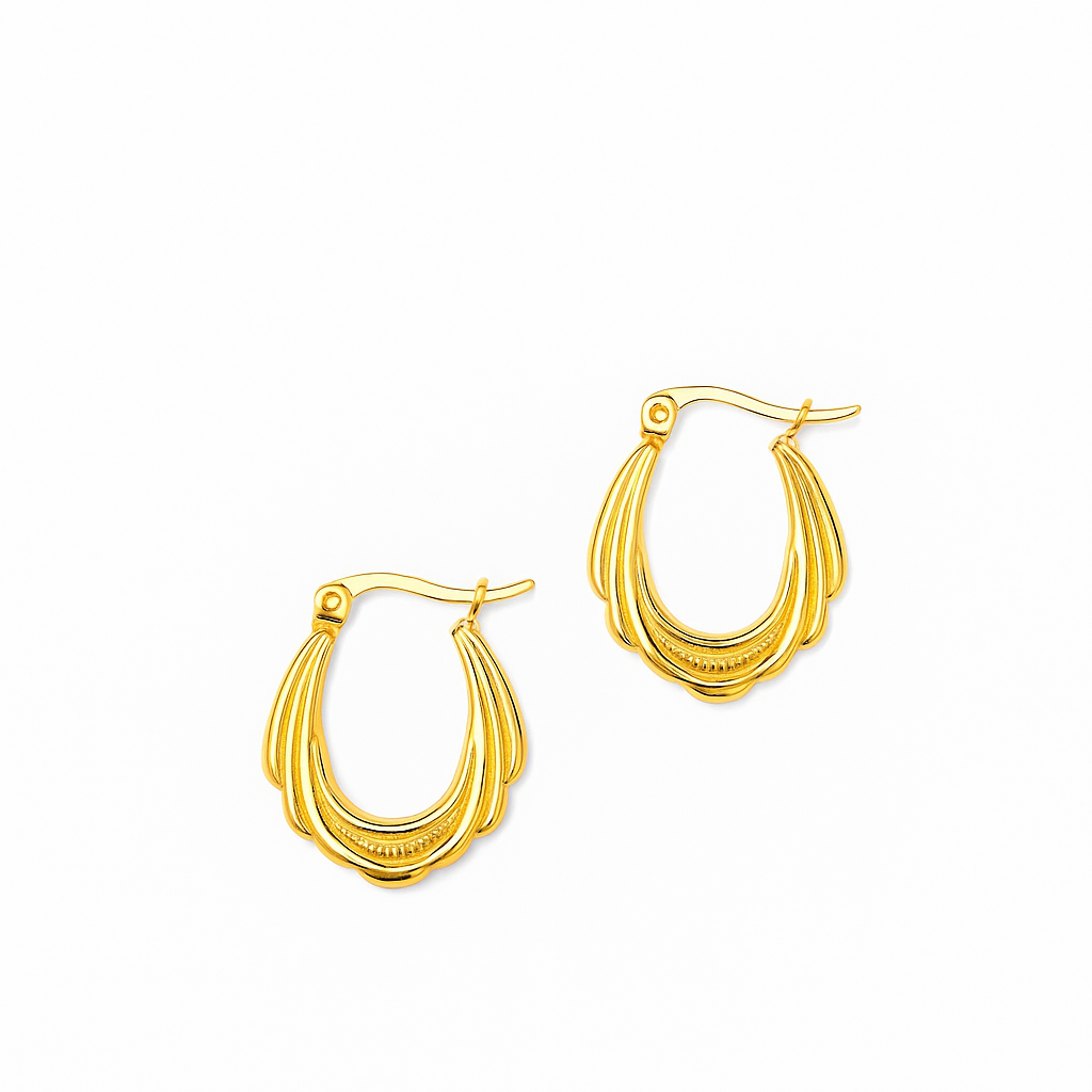 Eda Gold Hoop Earrings - Anti Tarnish