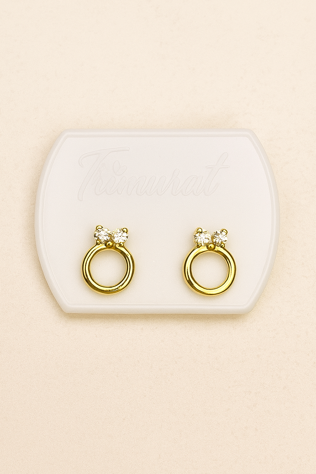 Crown Gold Stud Earrings