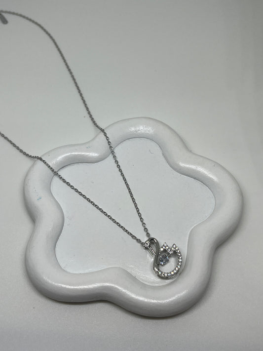 Swan Silver Necklace