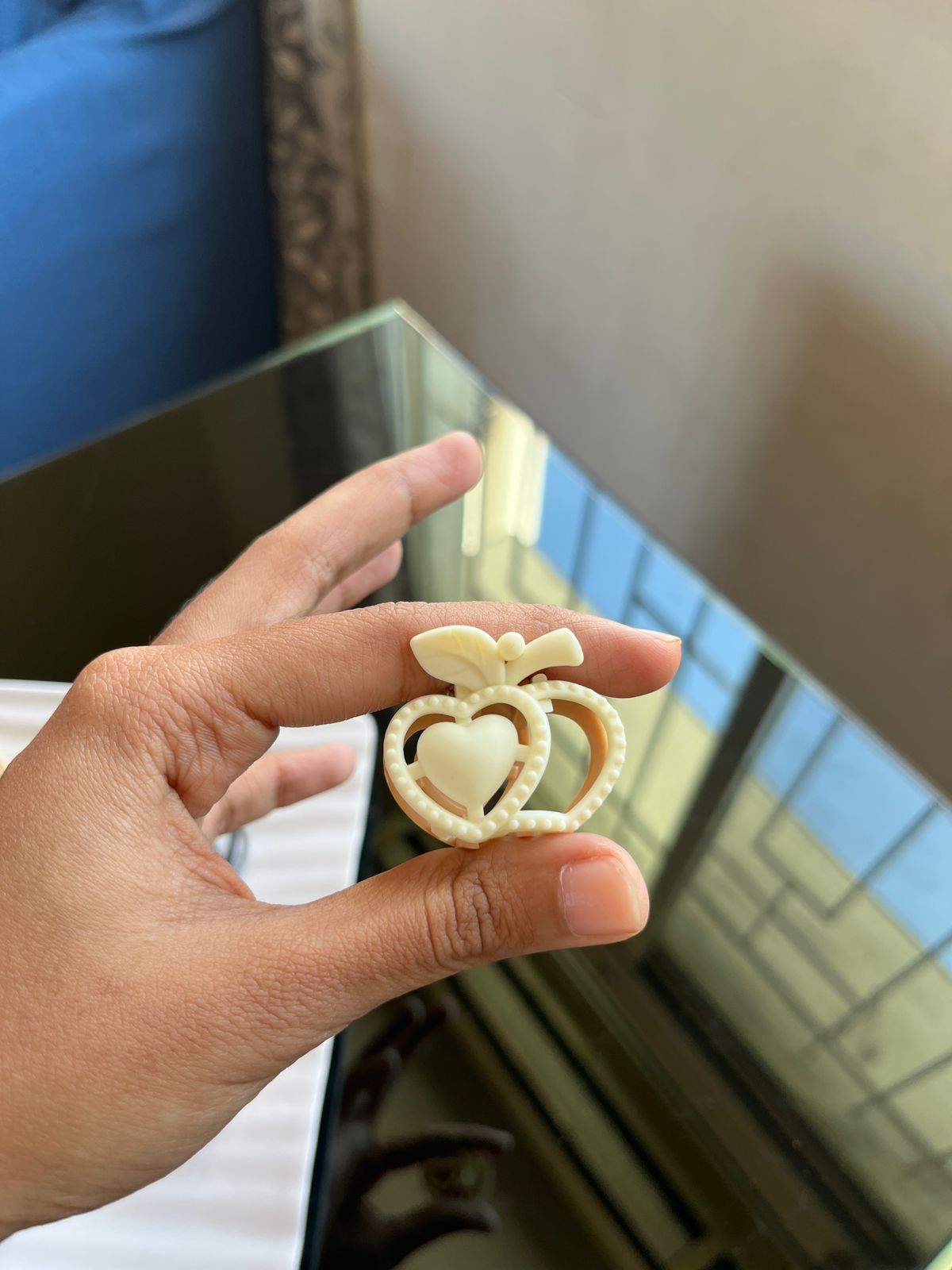 Double Color with Double Heart Hair Clip