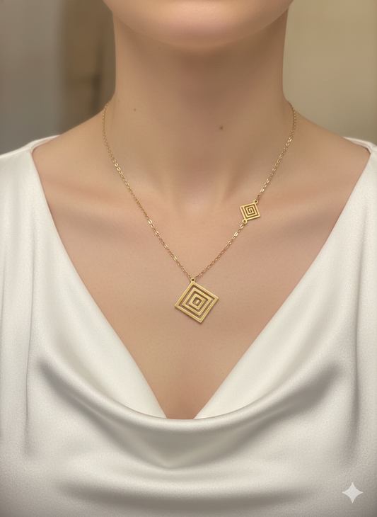 Golden Maze Necklace