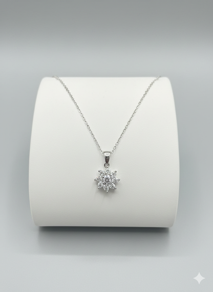 Crystal Starburst Pendant Necklace