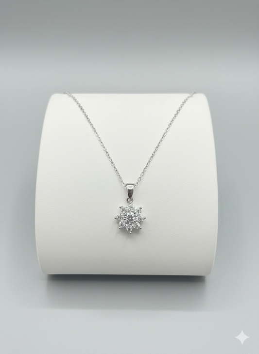 Crystal Starburst Pendant Necklace