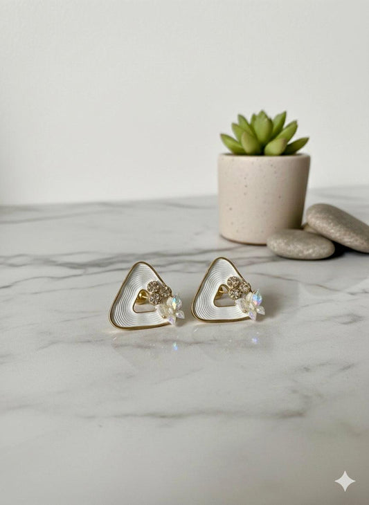 Ivory Petal Glow Earrings