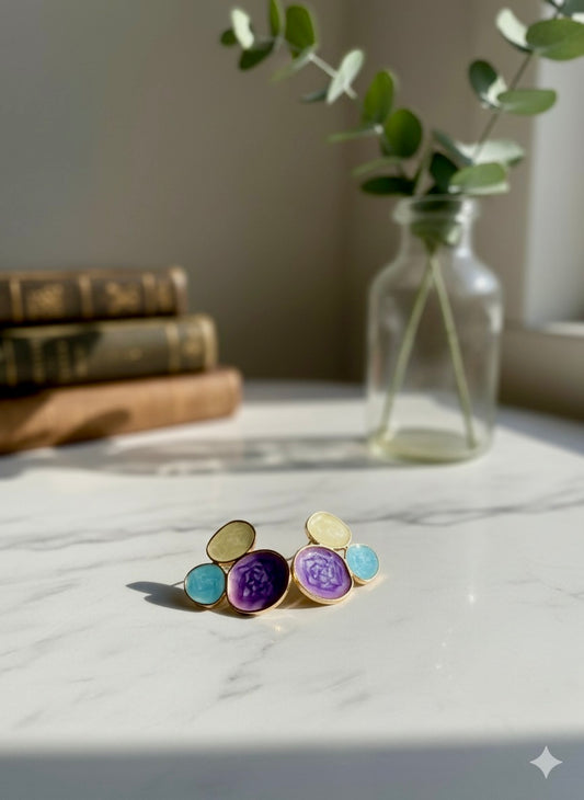Amethyst Tide Studs
