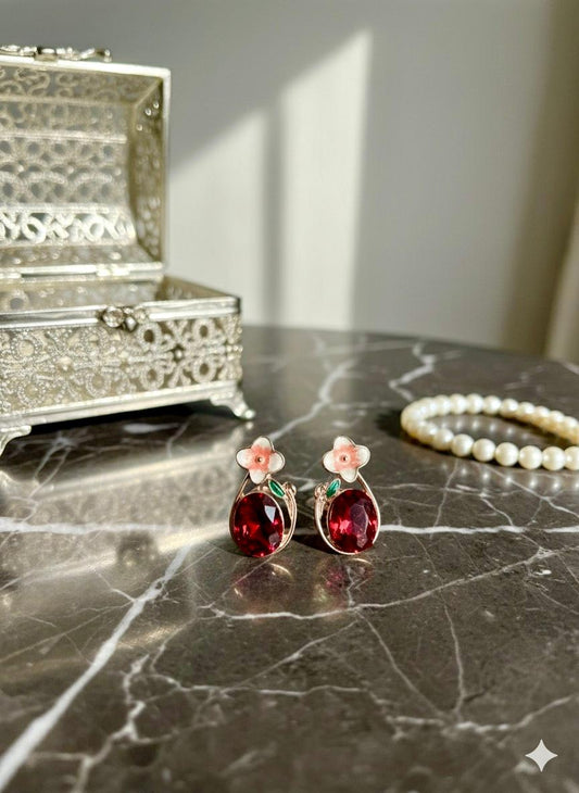 Shine-N-Glitz Floral Fantasy Dreamy Earrings