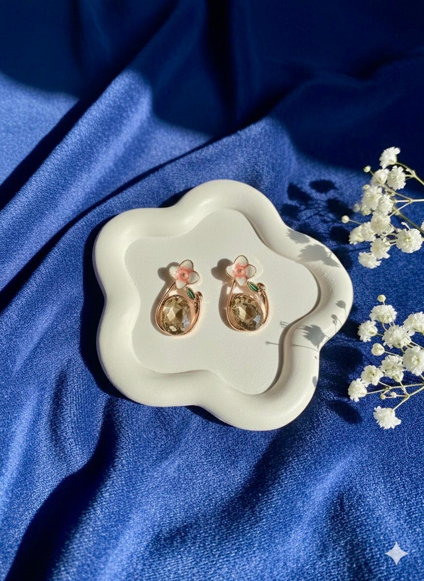 Shine-N-Glitz Floral Fantasy Dreamy Earrings