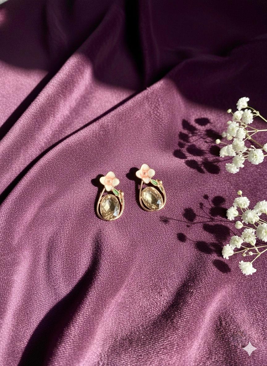 Shine-N-Glitz Floral Fantasy Dreamy Earrings