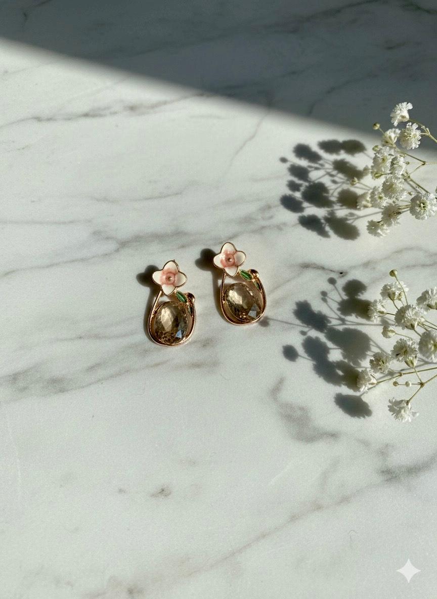 Shine-N-Glitz Floral Fantasy Dreamy Earrings