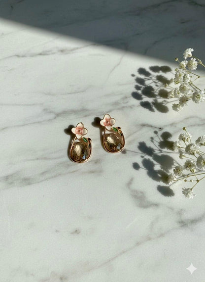 Shine-N-Glitz Floral Fantasy Dreamy Earrings