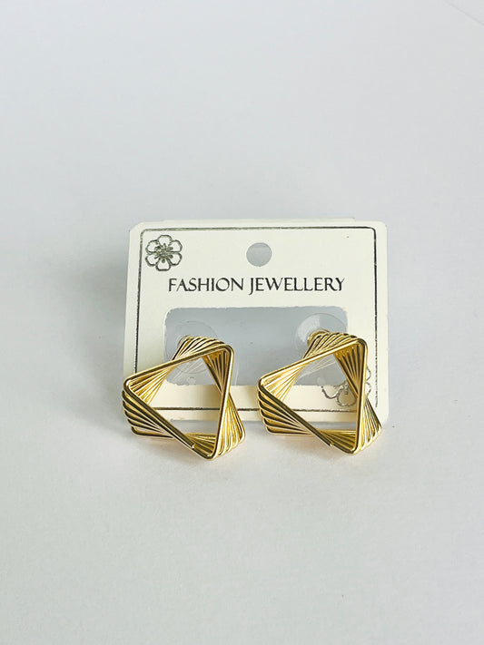 Korean Style Layered Triangle Earrings