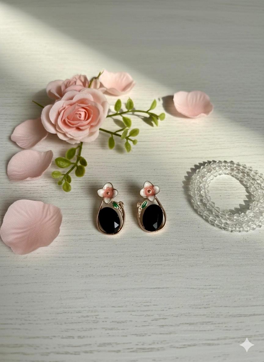 Shine-N-Glitz Floral Fantasy Dreamy Earrings