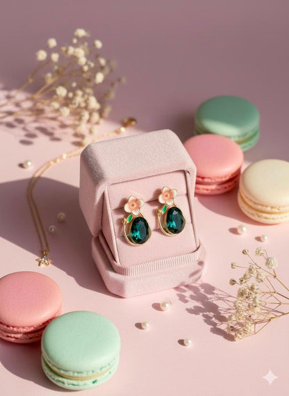 Shine-N-Glitz Floral Fantasy Dreamy Earrings