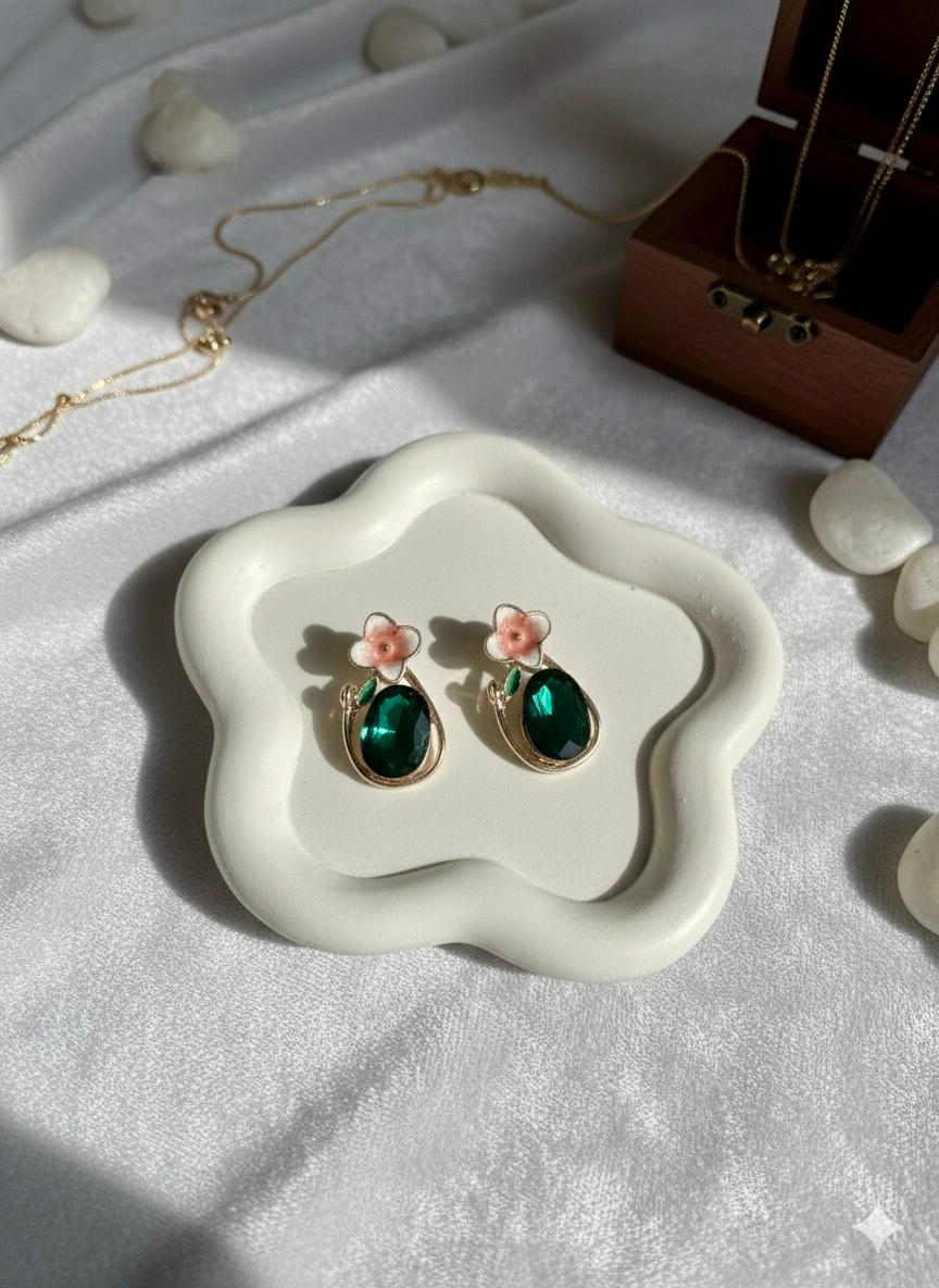 Shine-N-Glitz Floral Fantasy Dreamy Earrings