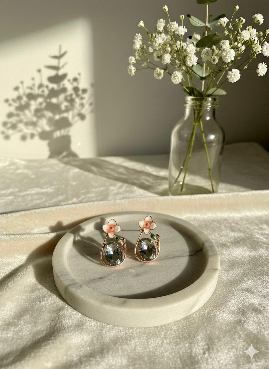 Shine-N-Glitz Floral Fantasy Dreamy Earrings