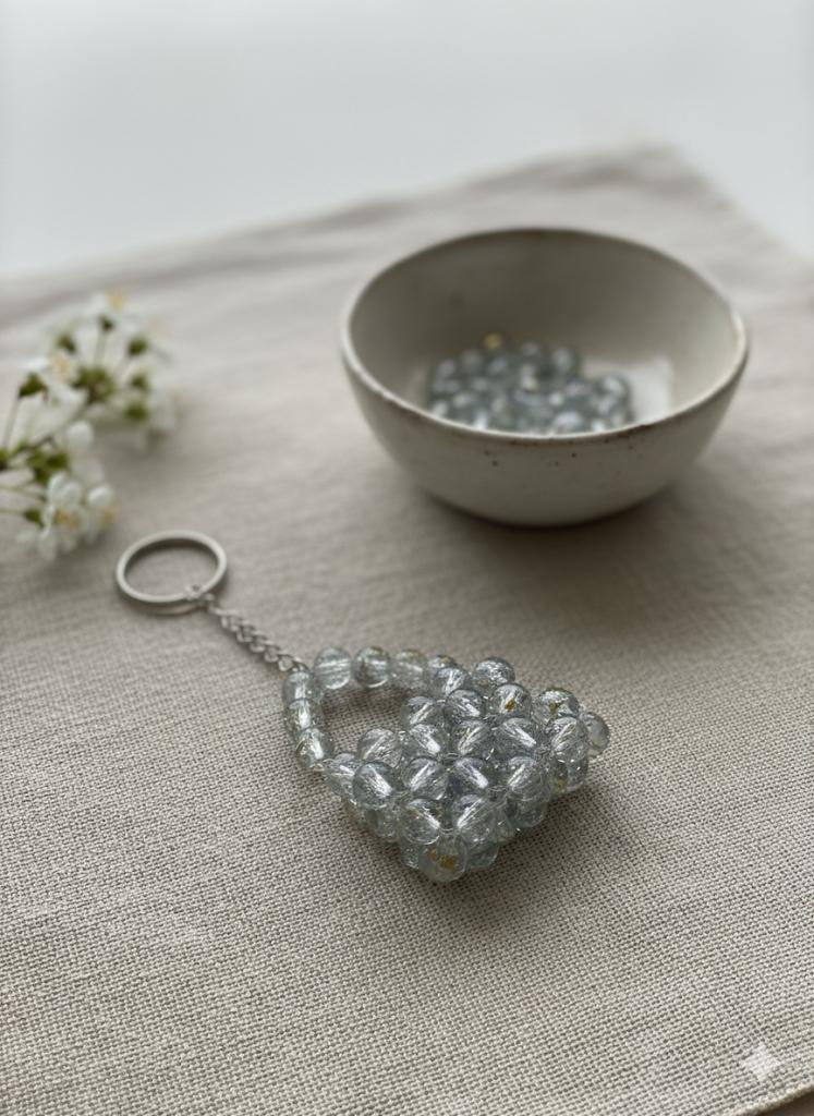 Crystal Bag Keychain - White Crystal