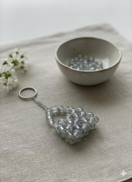 Crystal Bag Keychain - White Crystal