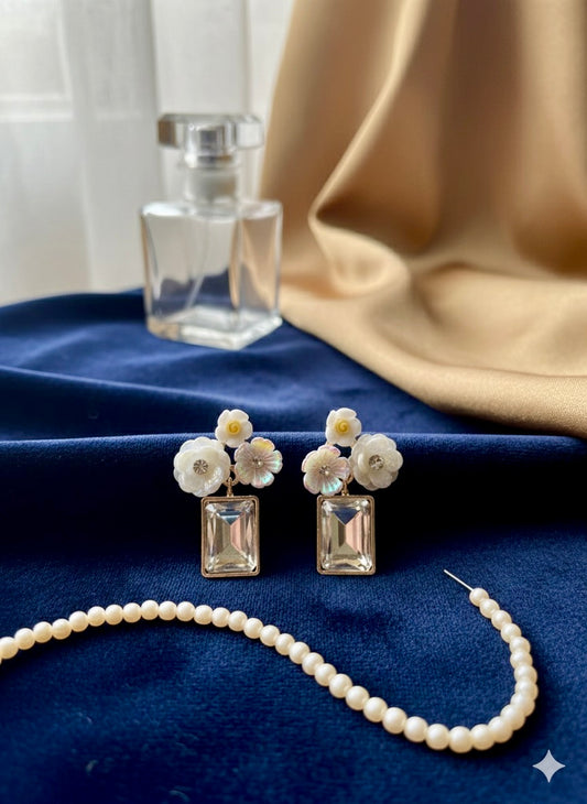 Ivory Bloom Luxury Earrings