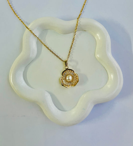 Pearl Gold Necklace - Antitarnish
