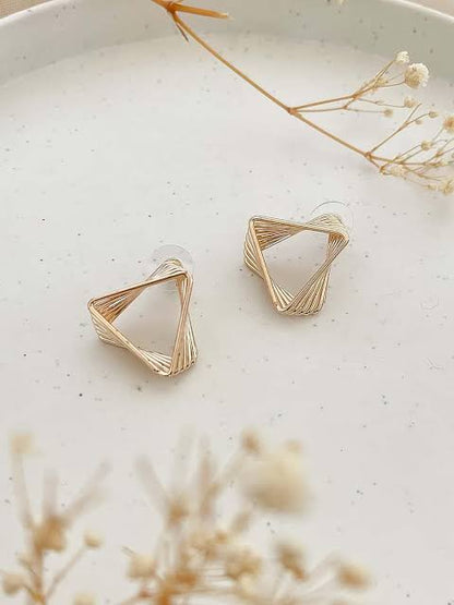 Korean Style Layered Triangle Earrings