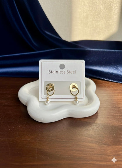 Dual Circle Pearl Drops