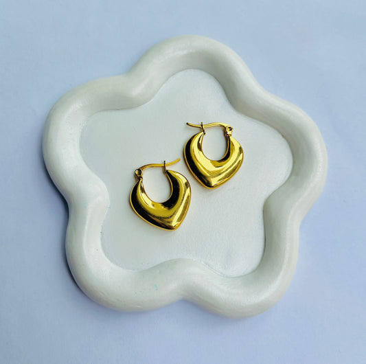 Love shaped Anti Tarnish Hoop Earrings