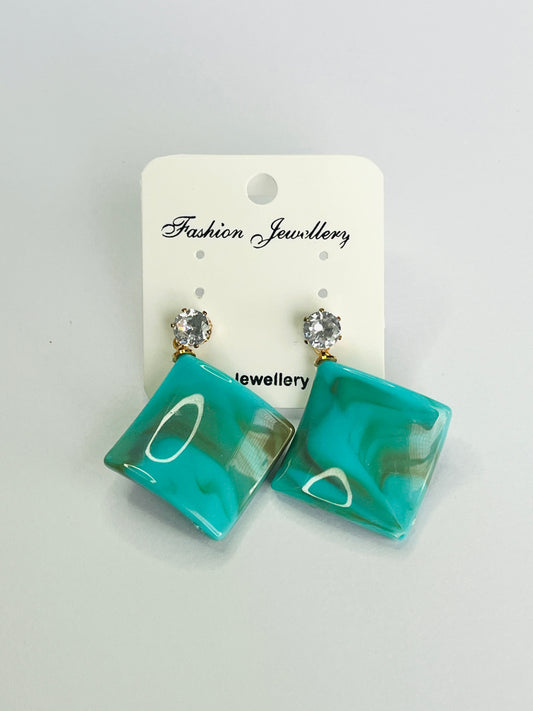 AD Stone Acrylic Pastel Earrings