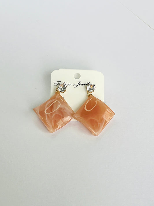 AD Acrylic Brown Earrings