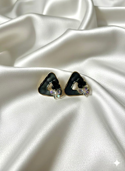 🦋 Ethereal Butterfly Studs - Black