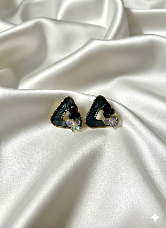 🦋 Ethereal Butterfly Studs - Black