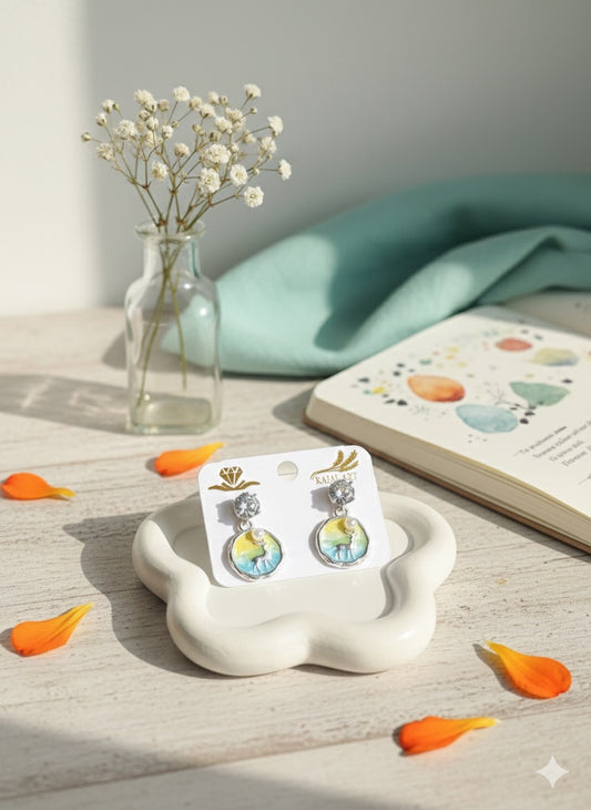 "Enchanted Meadow" Resin Drop Earrings