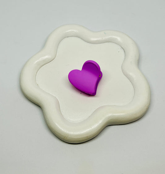 Purple Mini Heart Hairclip