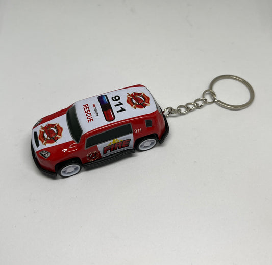 911 Rescue Car Keychain