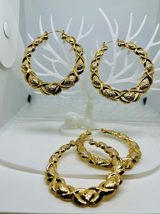 Vintage Gold Hoop Earrings